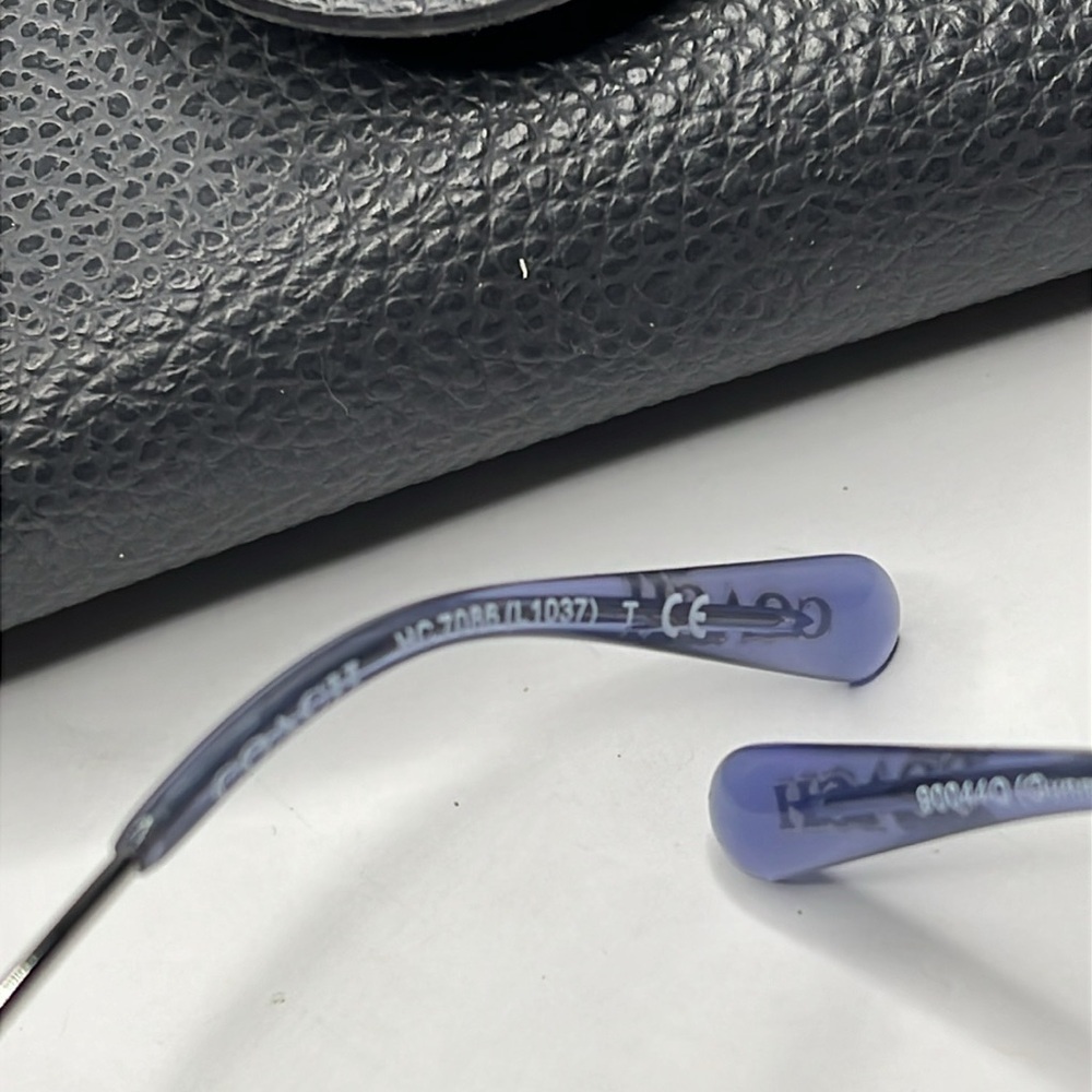 Coach Blue Grey HC 7086 90044Q Gunmetal Sunglasses with Case - Picture 13 of 13